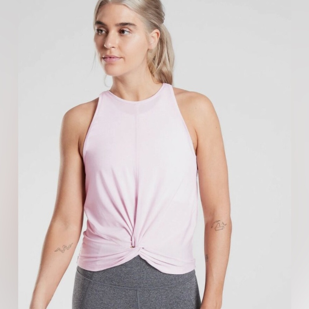 Athleta Pale Pink Essence Twist Tank